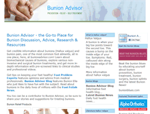 Tablet Screenshot of bunionadvisor.com